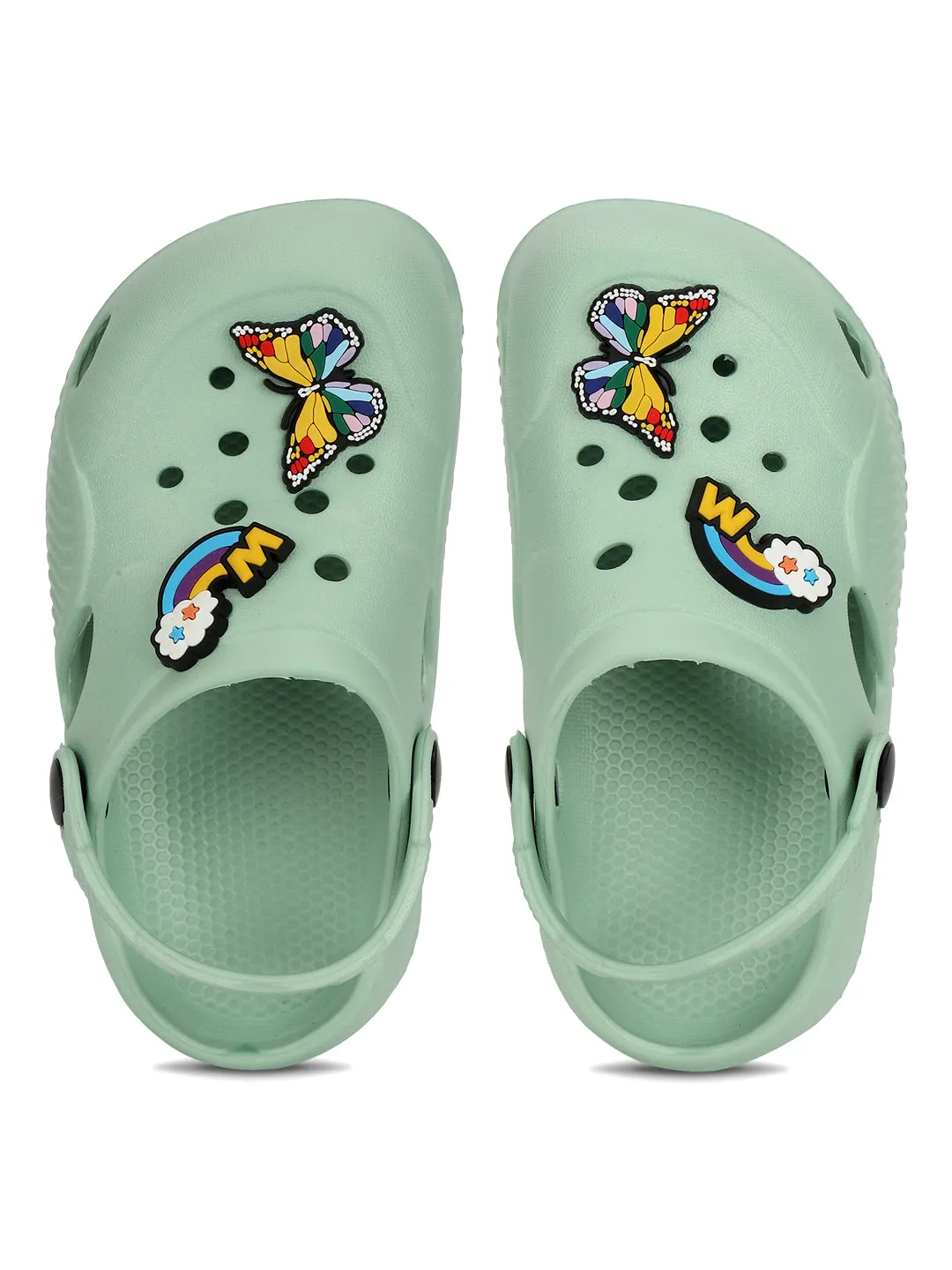 Green Stylish Slip-On Clogs For Kids-Unisex (TC-LCLOG1-GRN)