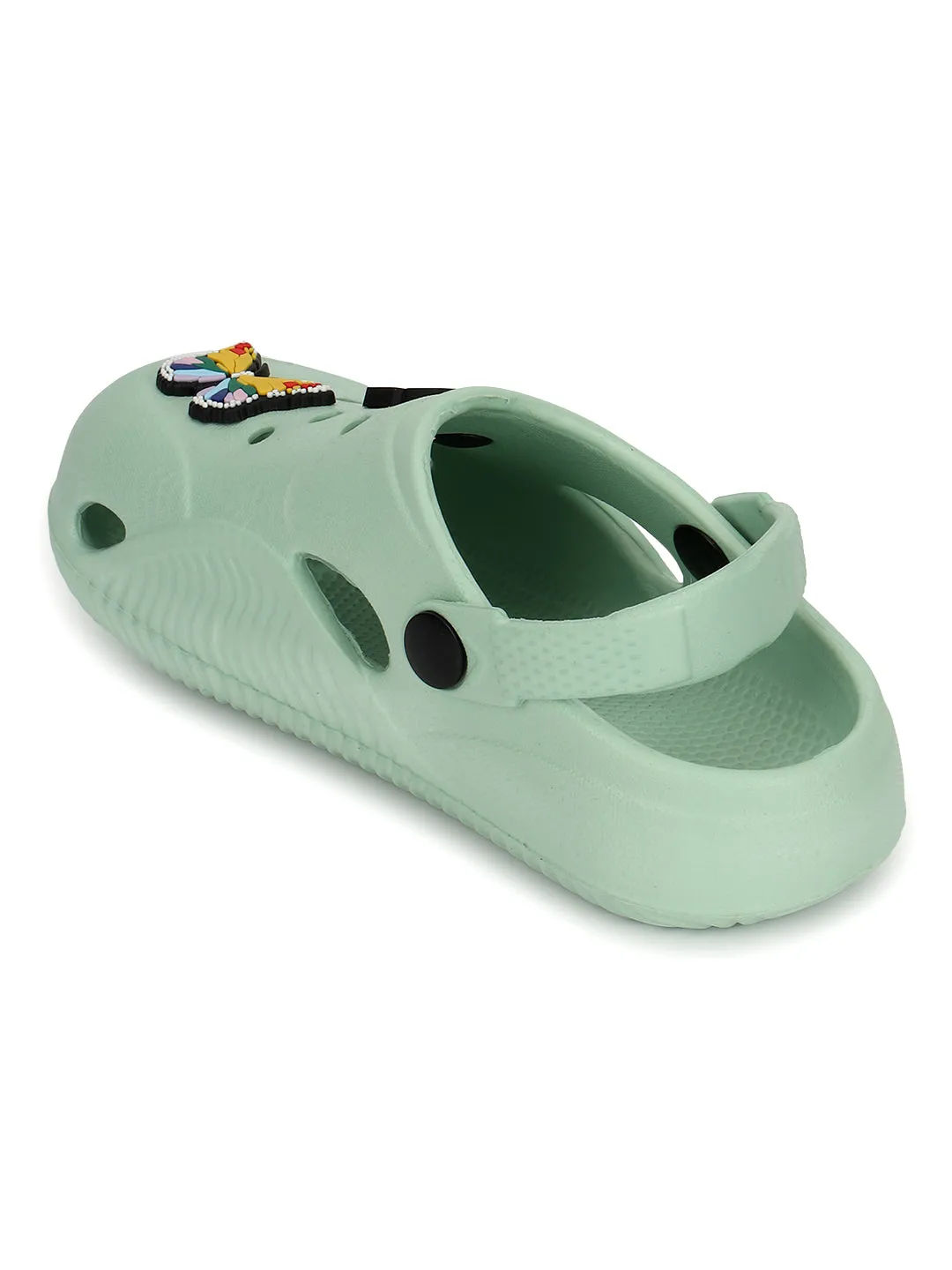 Green Stylish Slip-On Clogs For Kids-Unisex (TC-LCLOG1-GRN)