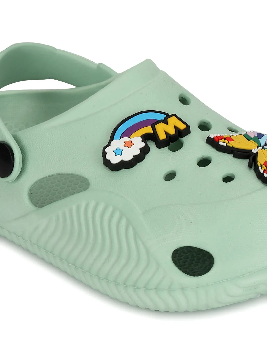 Green Stylish Slip-On Clogs For Kids-Unisex (TC-LCLOG1-GRN)