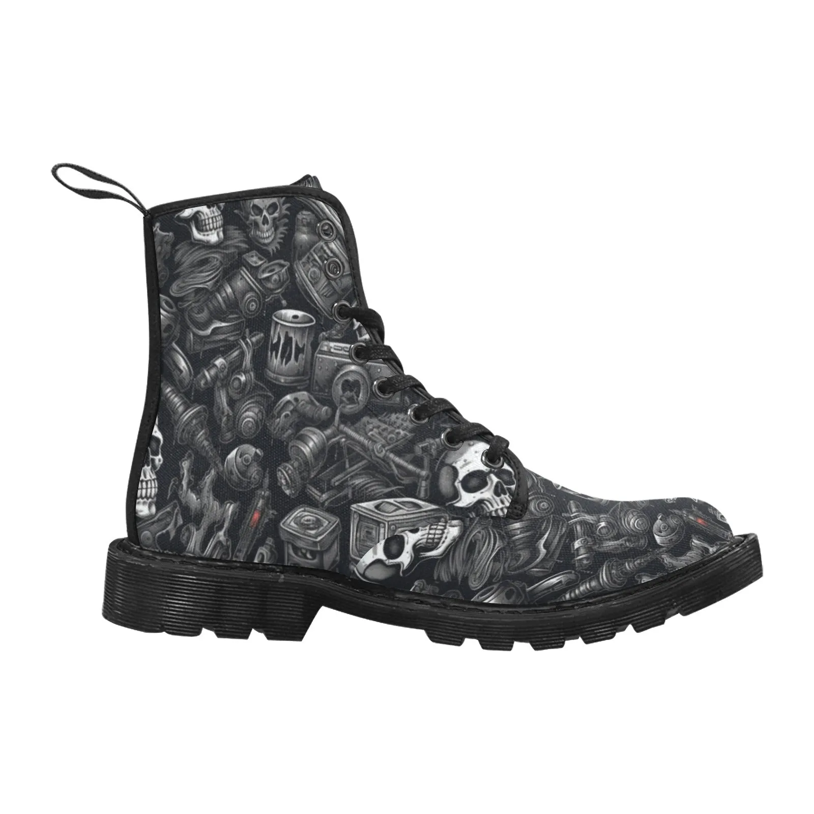 Heavy Metal Lace Up Canvas Boots