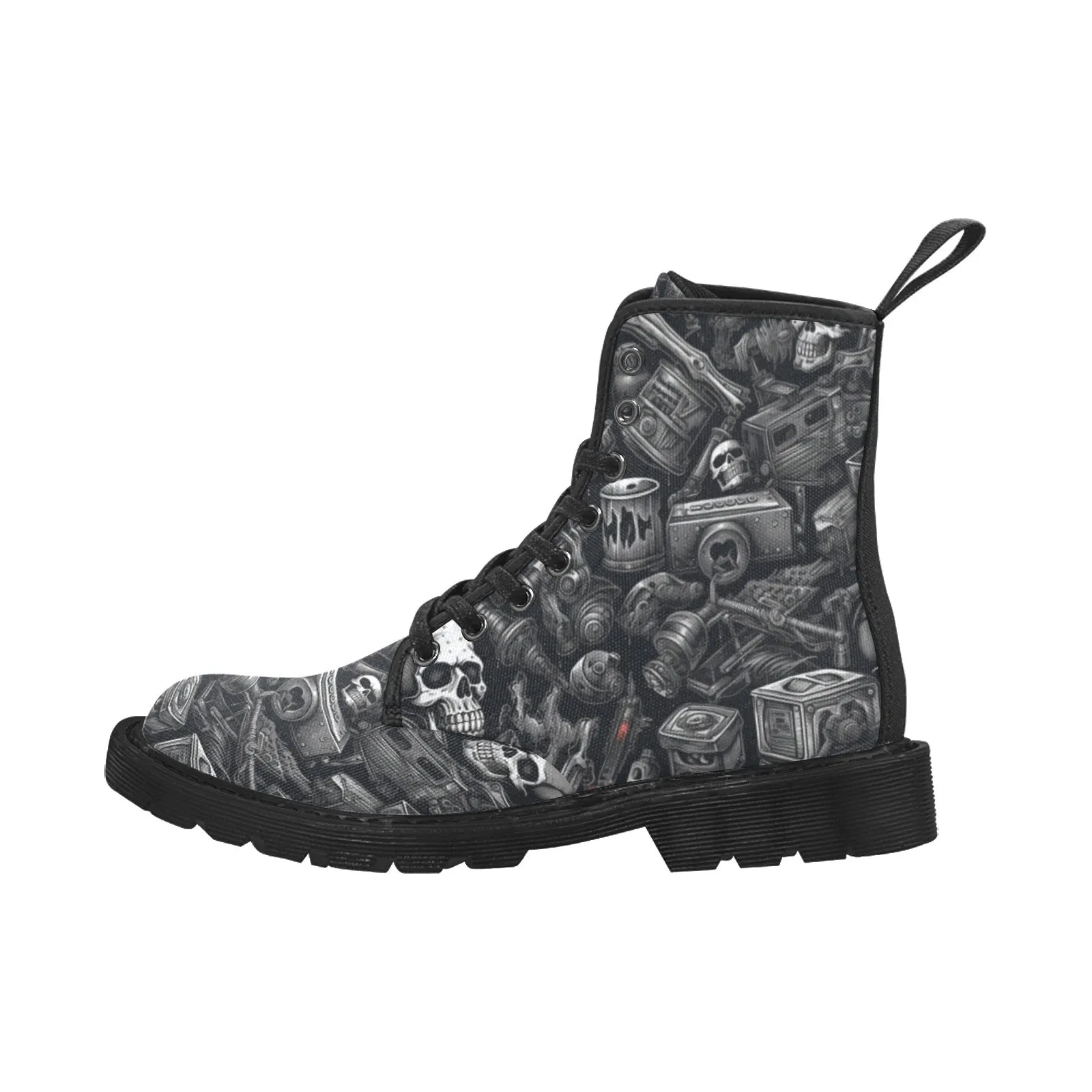Heavy Metal Lace Up Canvas Boots