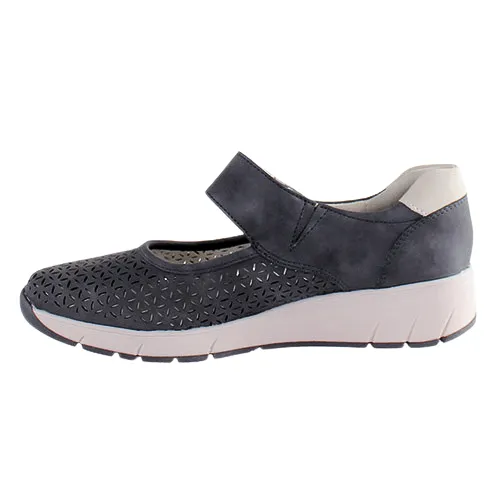 Jana Ladies Wedge Shoes - 24664-42 - Navy