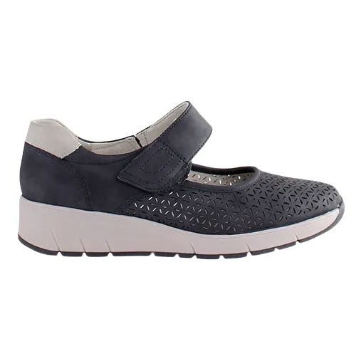 Jana Ladies Wedge Shoes - 24664-42 - Navy