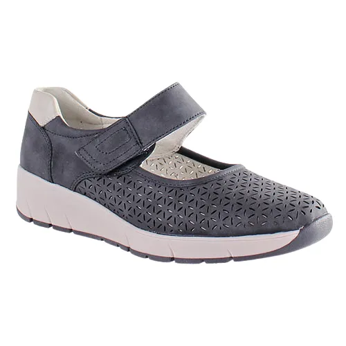 Jana Ladies Wedge Shoes - 24664-42 - Navy