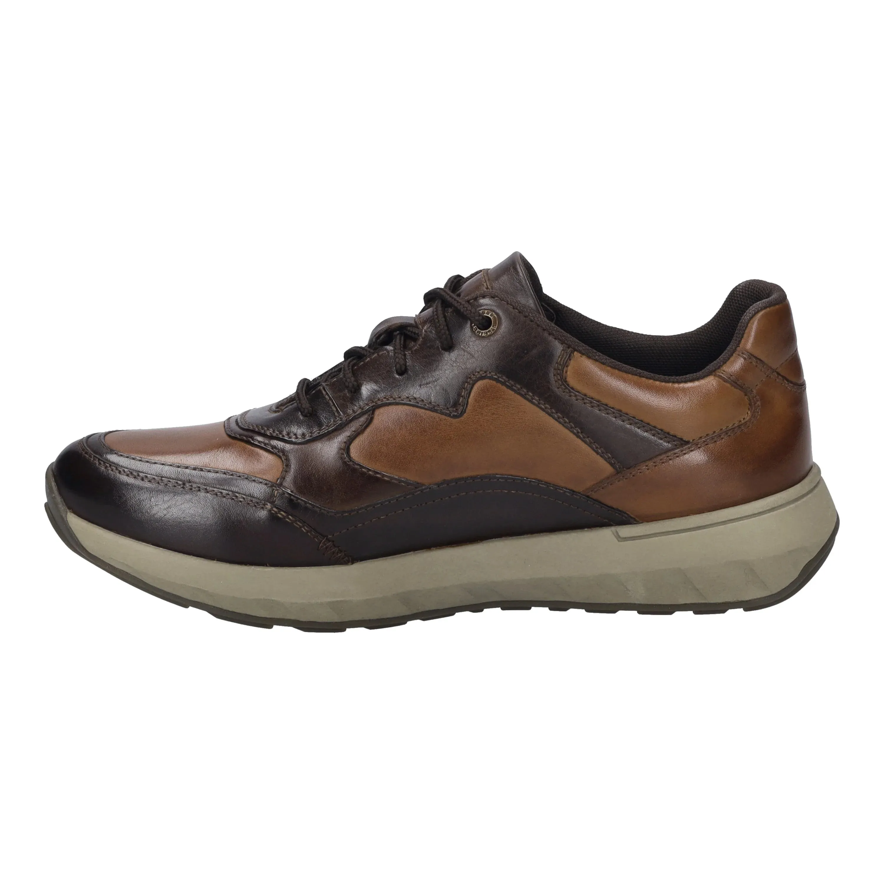 Josef Seibel Men's Cameron 08 Leather Casual Shoes Trainers Moro Brown