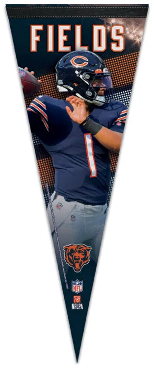 Justin Fields "NFL Action Series" Chicago Bears Premium Felt Collector's Pennant - Wincraft