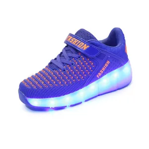 Kids Roller Shoes LED Sport Sneakers Rechargeable Roller Skate for Boys Girls