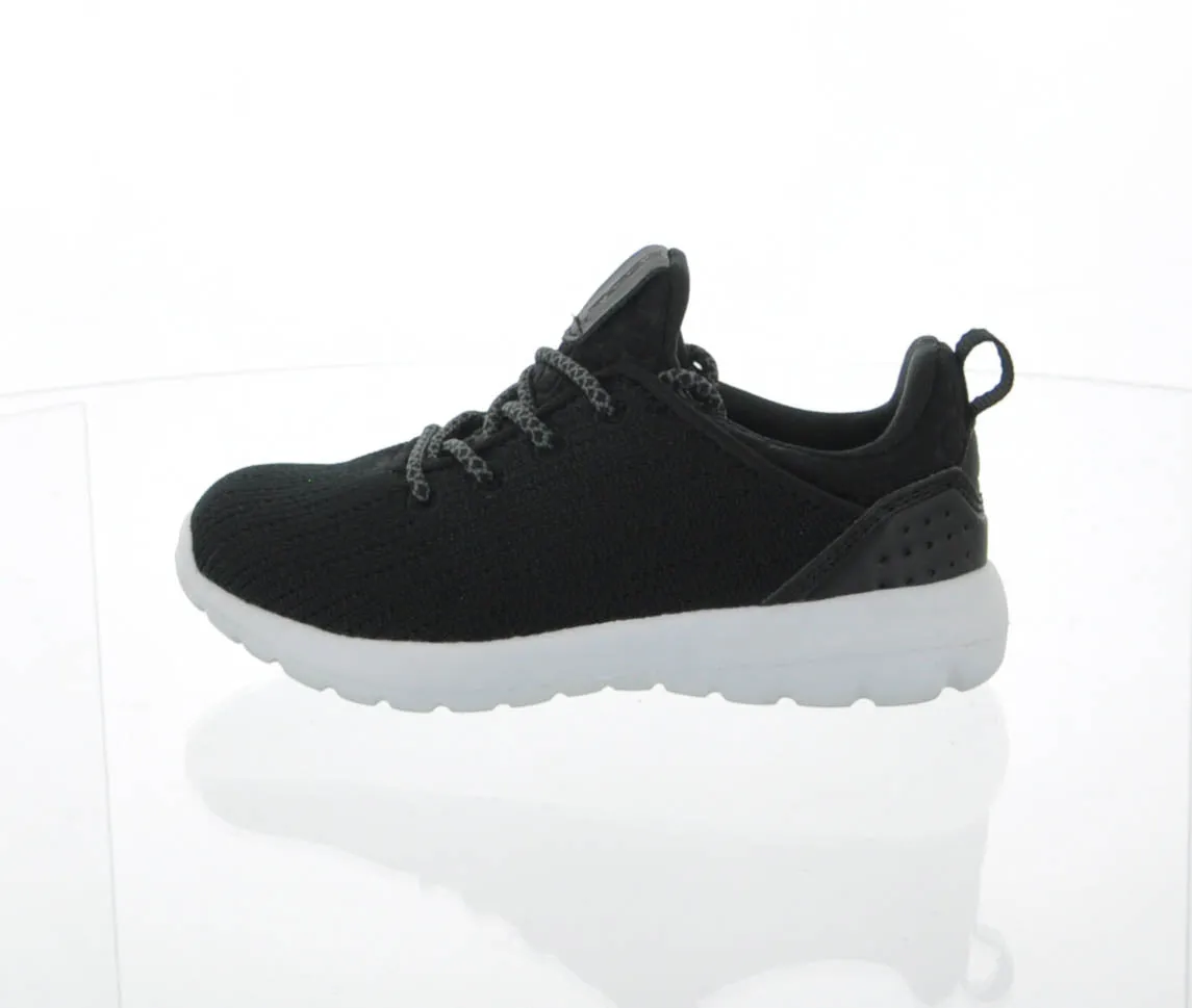 KID'S SHOES BLACK MESH TENNIS SNEAKERS 6304K