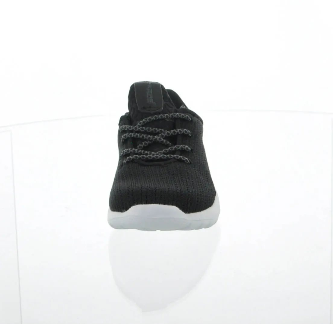 KID'S SHOES BLACK MESH TENNIS SNEAKERS 6304K