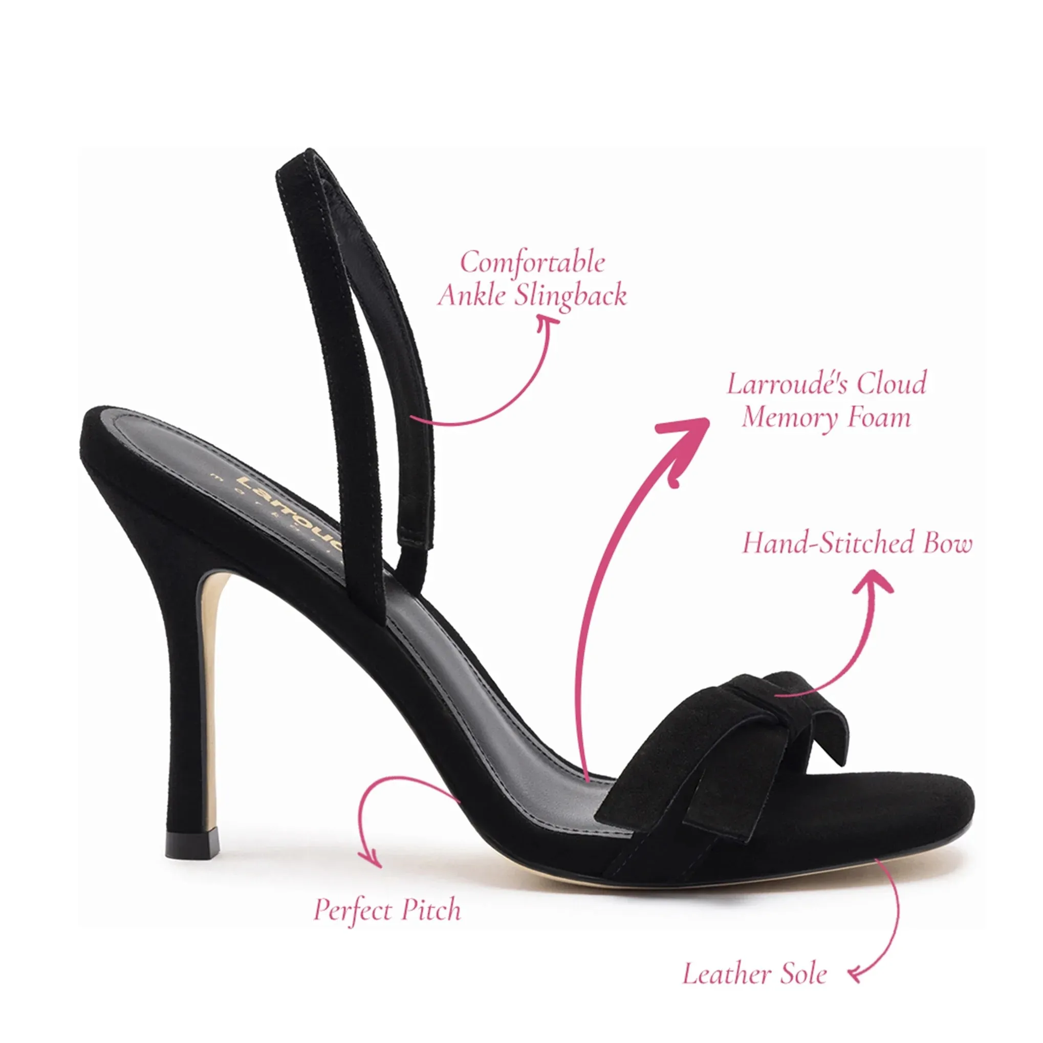 LARROUDÉ x Markarian Sandal In Black Suede