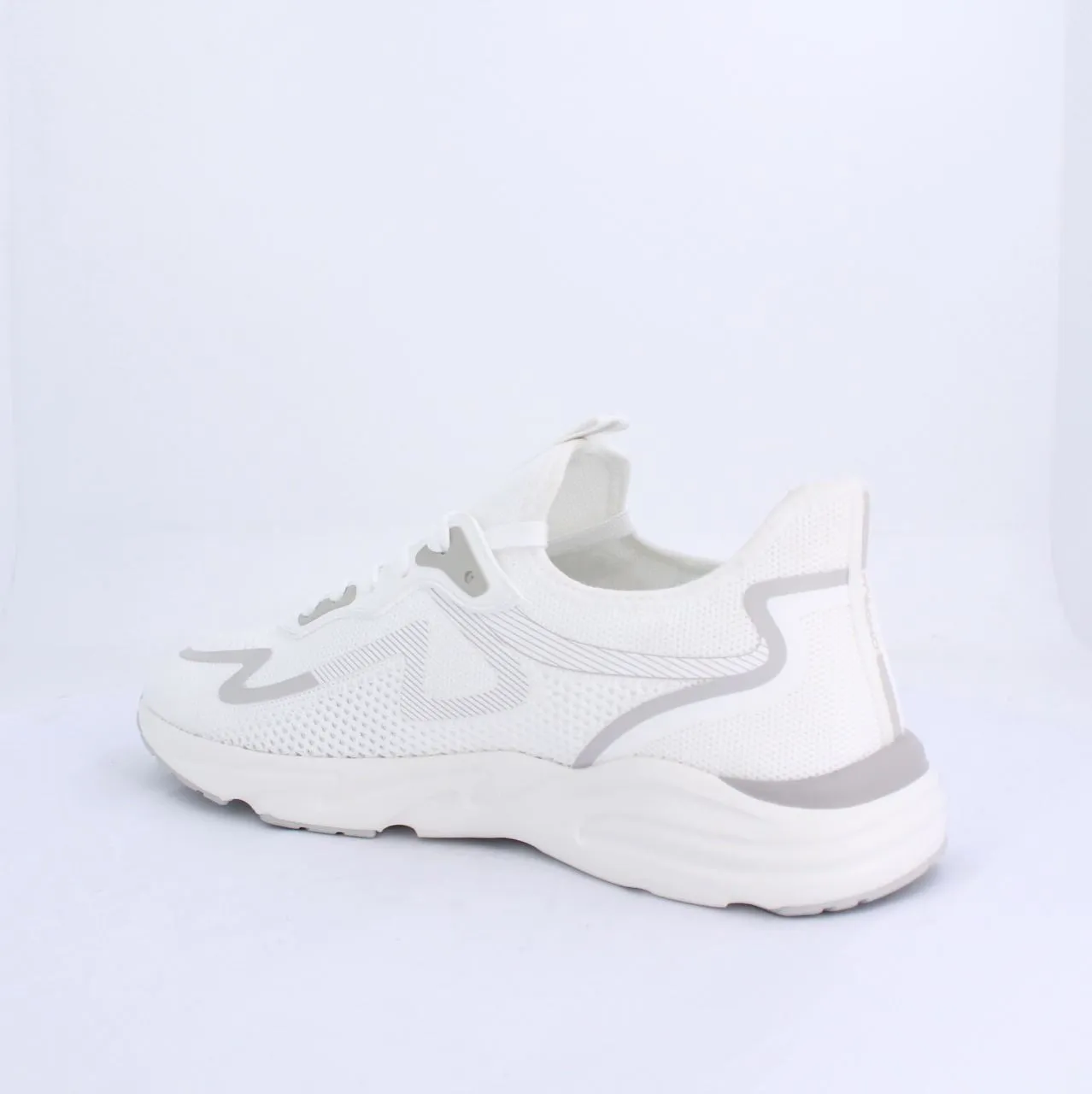 LECLERC MENS LACEUP TRAINERS-WHITE