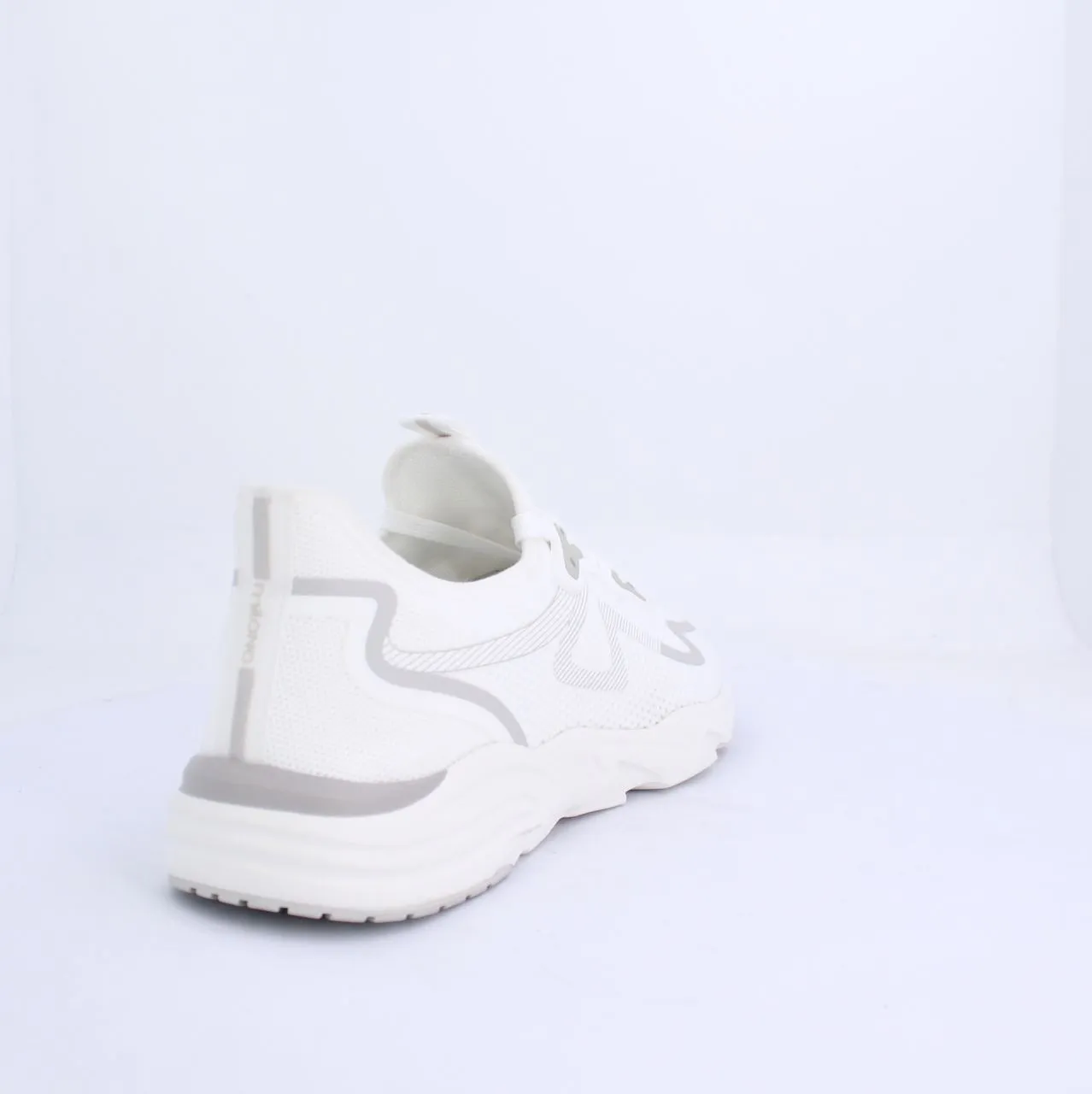 LECLERC MENS LACEUP TRAINERS-WHITE