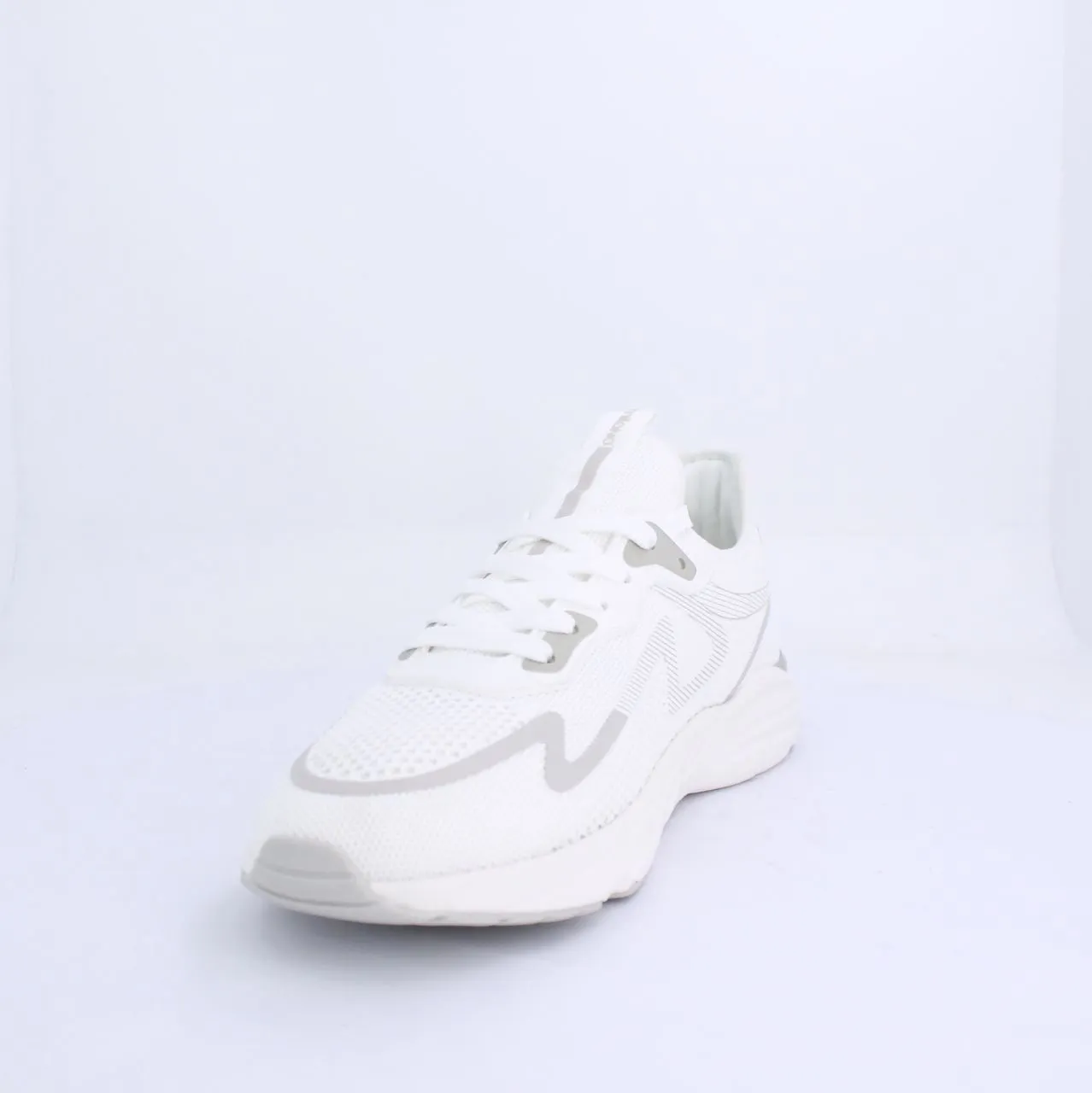 LECLERC MENS LACEUP TRAINERS-WHITE