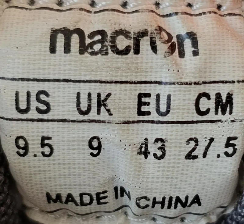 Macron Freetime Low Textile Trainers UK9/US9.5/EU43 White/Blue/Grey/Black
