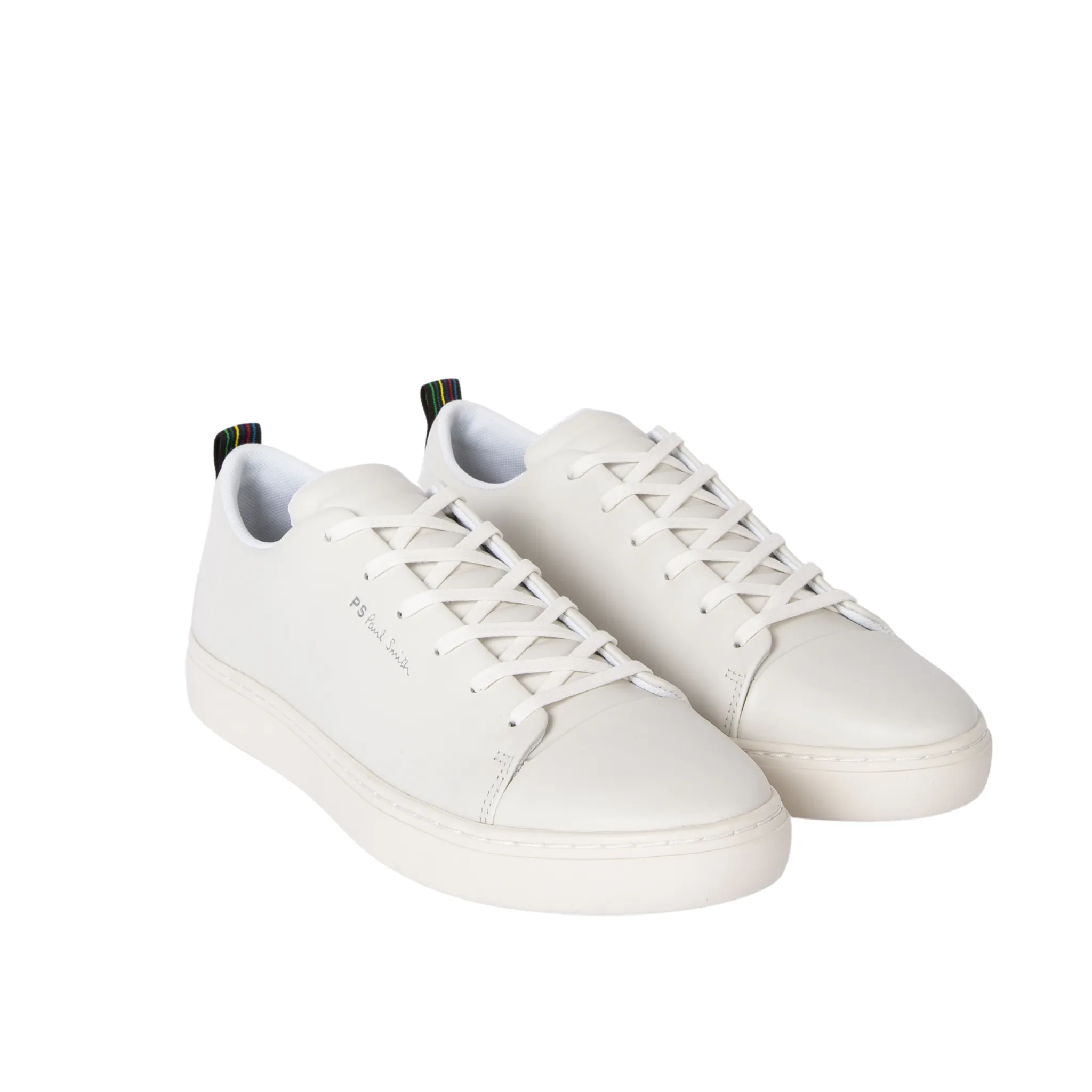 Mens Paul Smith White Lee Heel Tape Trainers