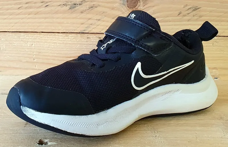 Nike Star Runner 3 Low Kids Trainers UK11/US11.5C/EU28.5 DA2777-003 Black/White