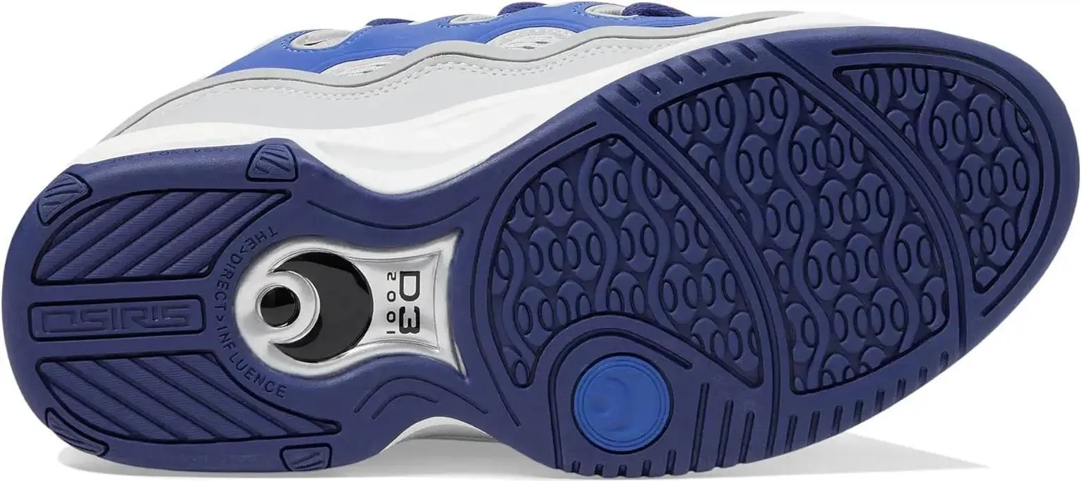 Osiris D3 2001 Grey Blue Black Mens Skate Trainers Shoes