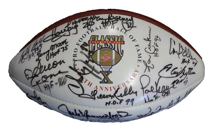 Pro Football Hall of Fame Enshrinee Golf Classic X Autographed Football