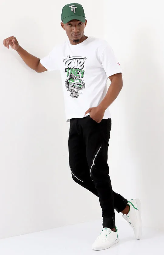 Pro Stars Printed Crew Neck T-Shirt - White