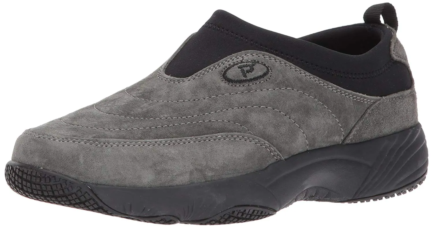Propét Womens Wash N Wear Leather Low Top Slip On Fashion Sneakers Size 6.5 X-Wide
