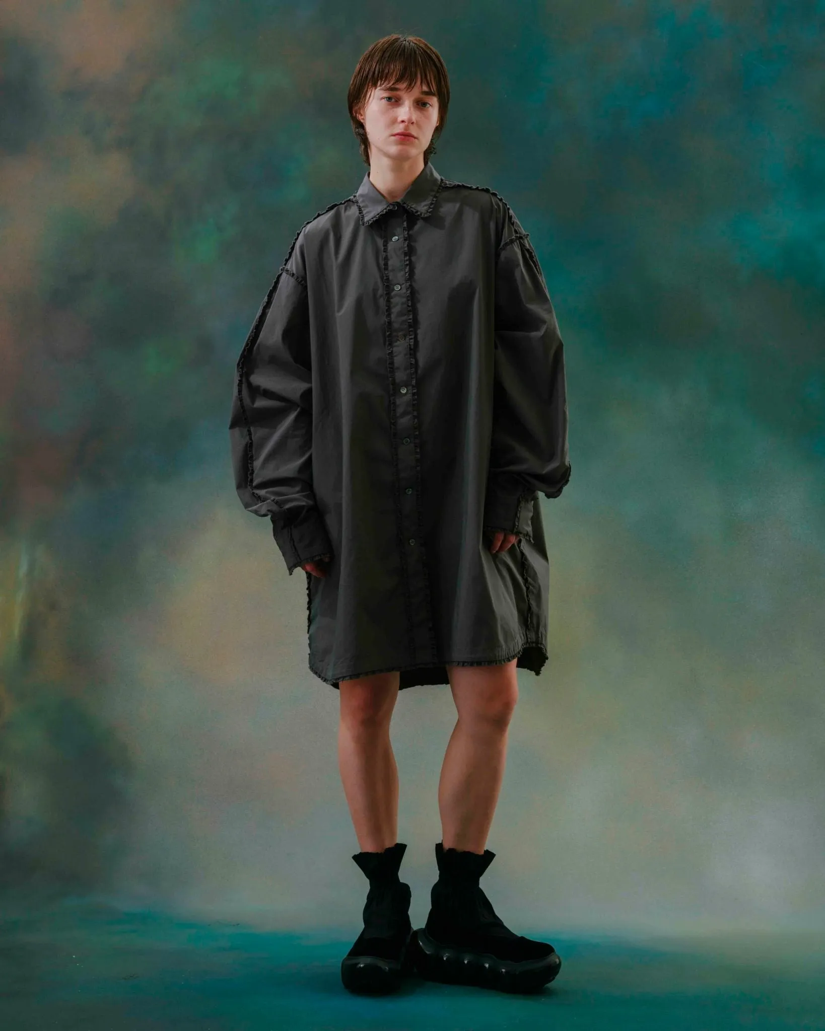 "Jewelry" Bubble Pleats / Black