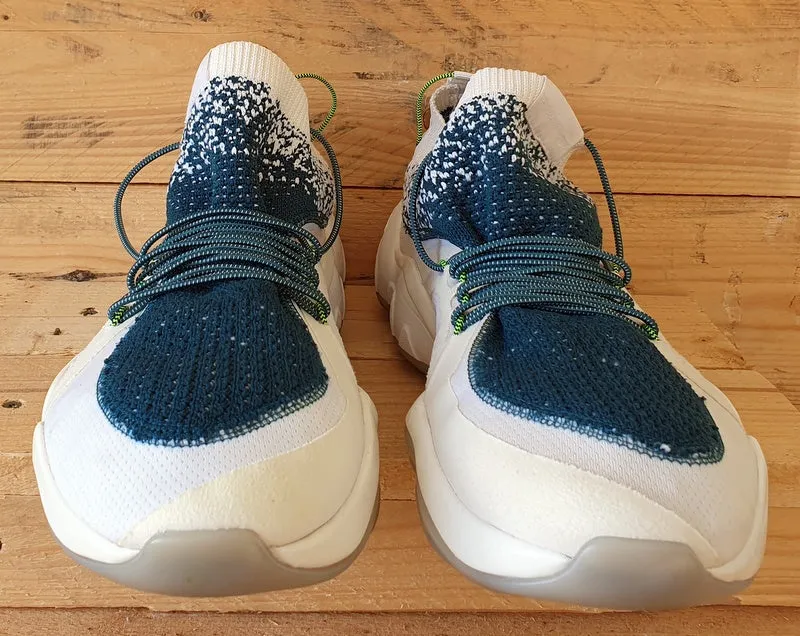 Reebok DMX Fusion HC Low Textile Trainers UK10.5/US11.5/EU45 CM9623 White/Teal
