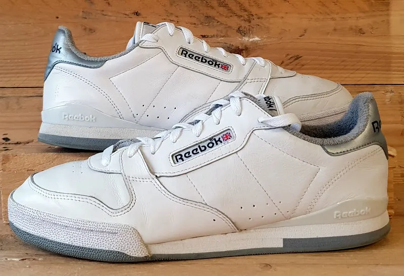 Reebok Phase 1 MU Low Leather Trainers UK10/US11/EU44.5 R608 PVN White/Silver