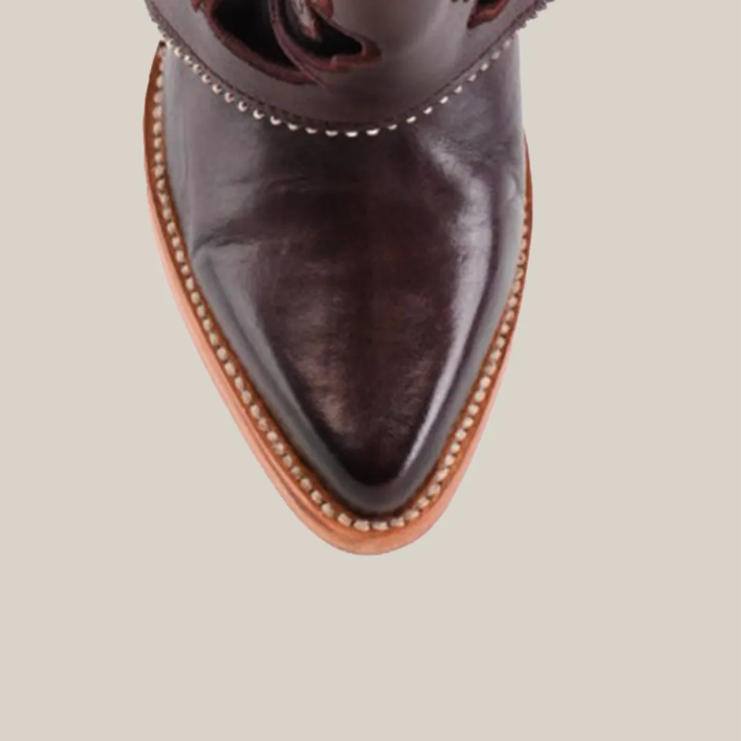 Roma Flowers Tall Shaft Chocolate -  J Toe