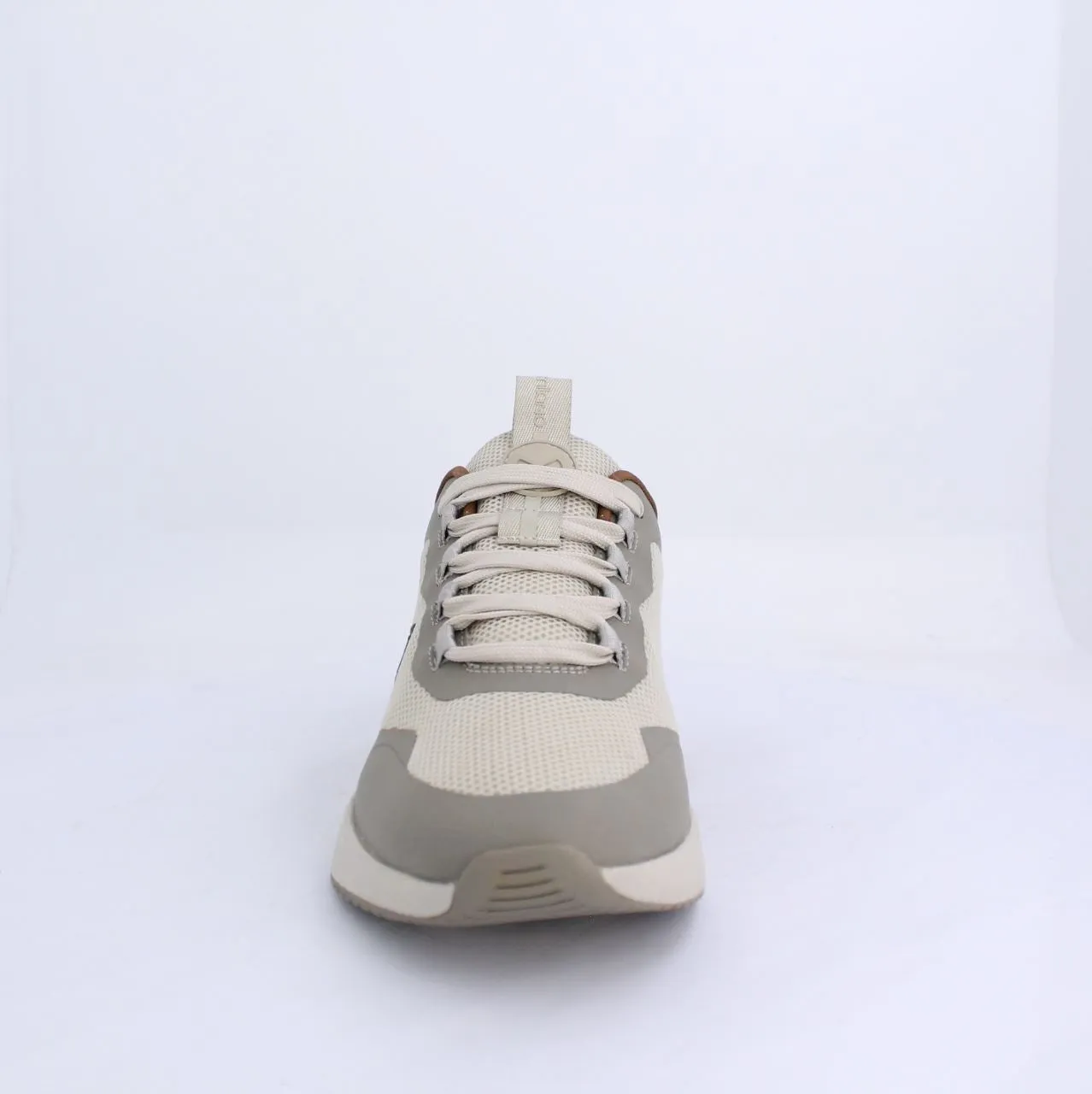 STUART MENS LACEUP TRAINERS-TAUPE