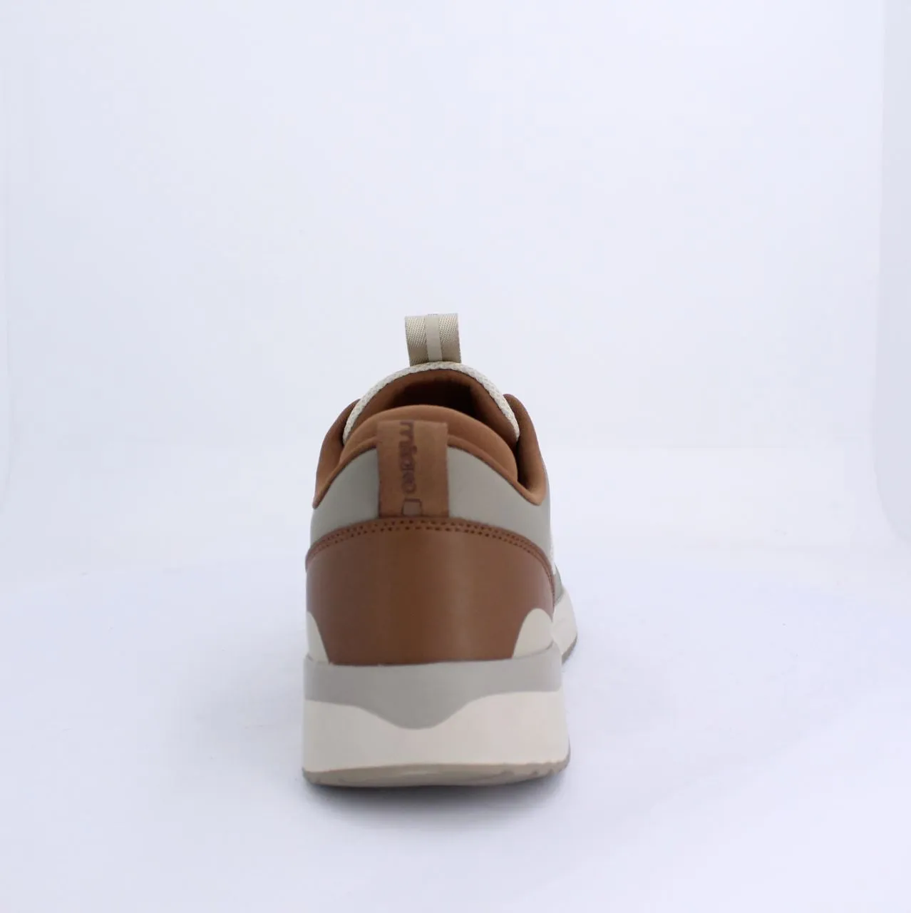 STUART MENS LACEUP TRAINERS-TAUPE