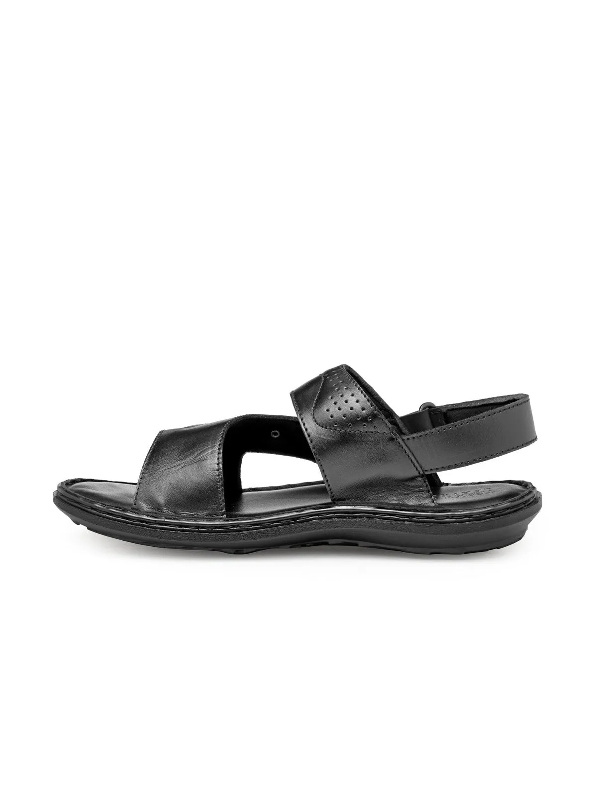 Teakwood Black Daily Wear Sandals