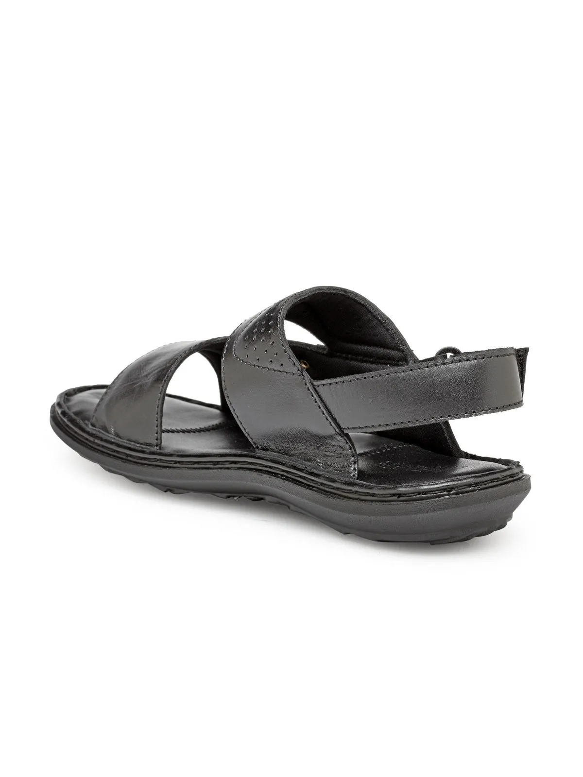 Teakwood Black Daily Wear Sandals
