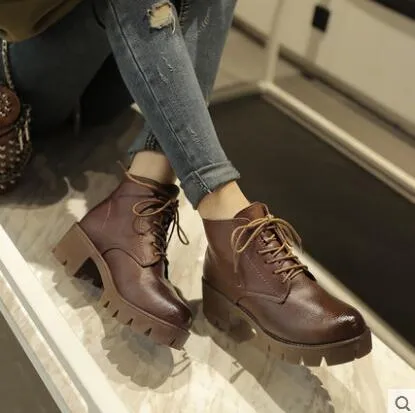 Thick Sole Ankle Shoes