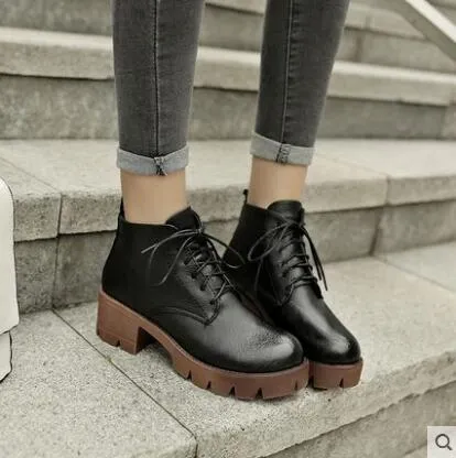 Thick Sole Ankle Shoes