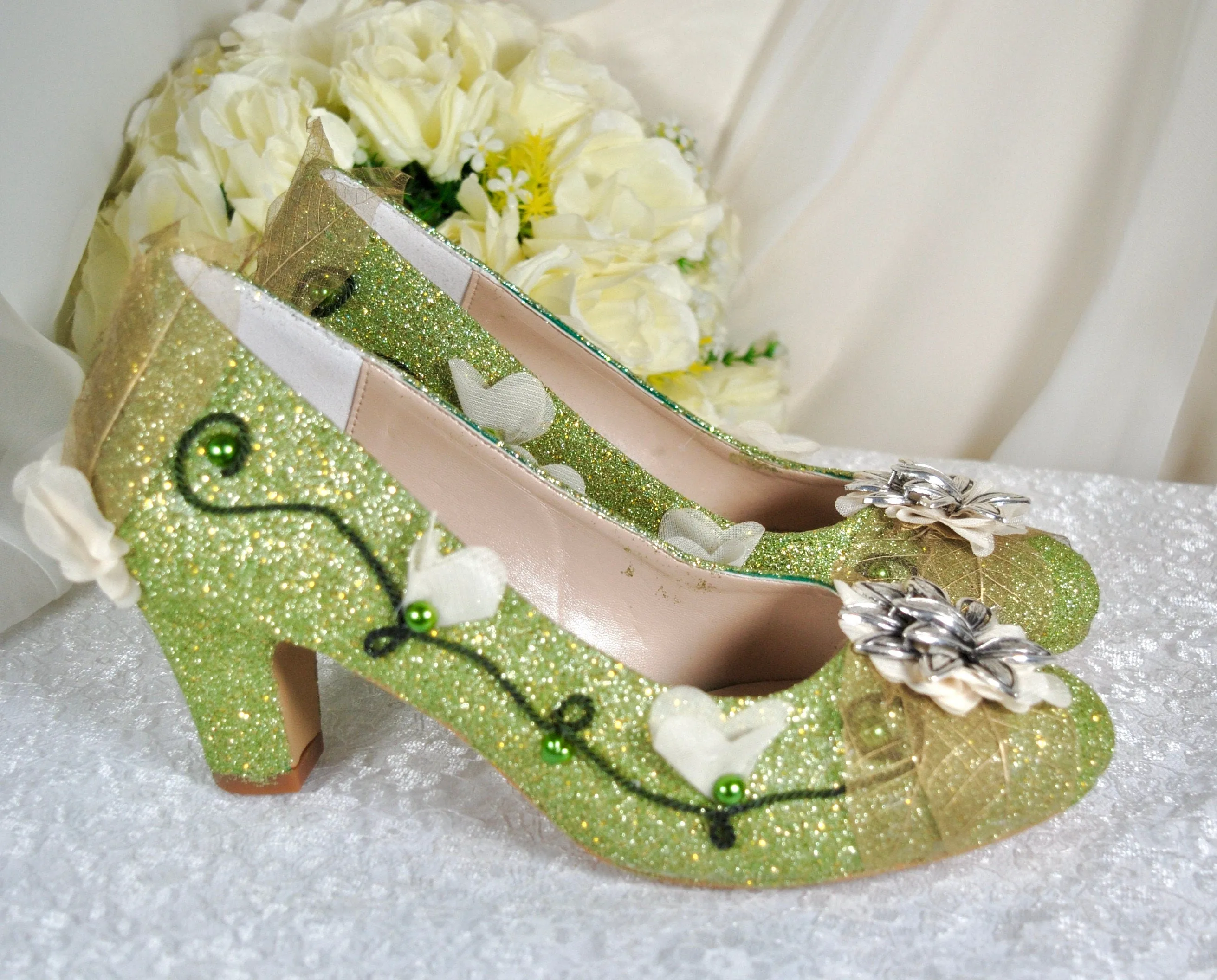 Tiana - Princess Inspired Bridal Shoes with Block Heel