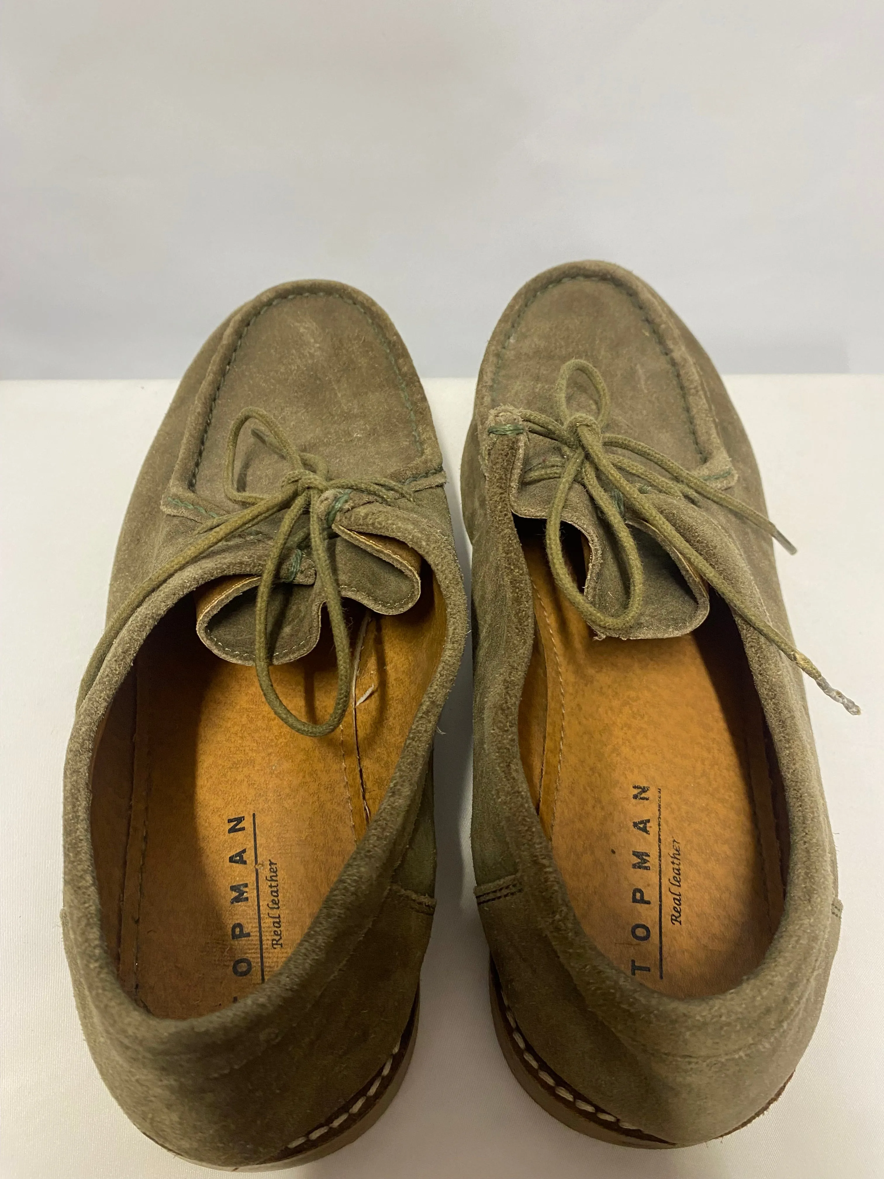 Topman Khaki Green Suede Wallabee Shoes 44/9