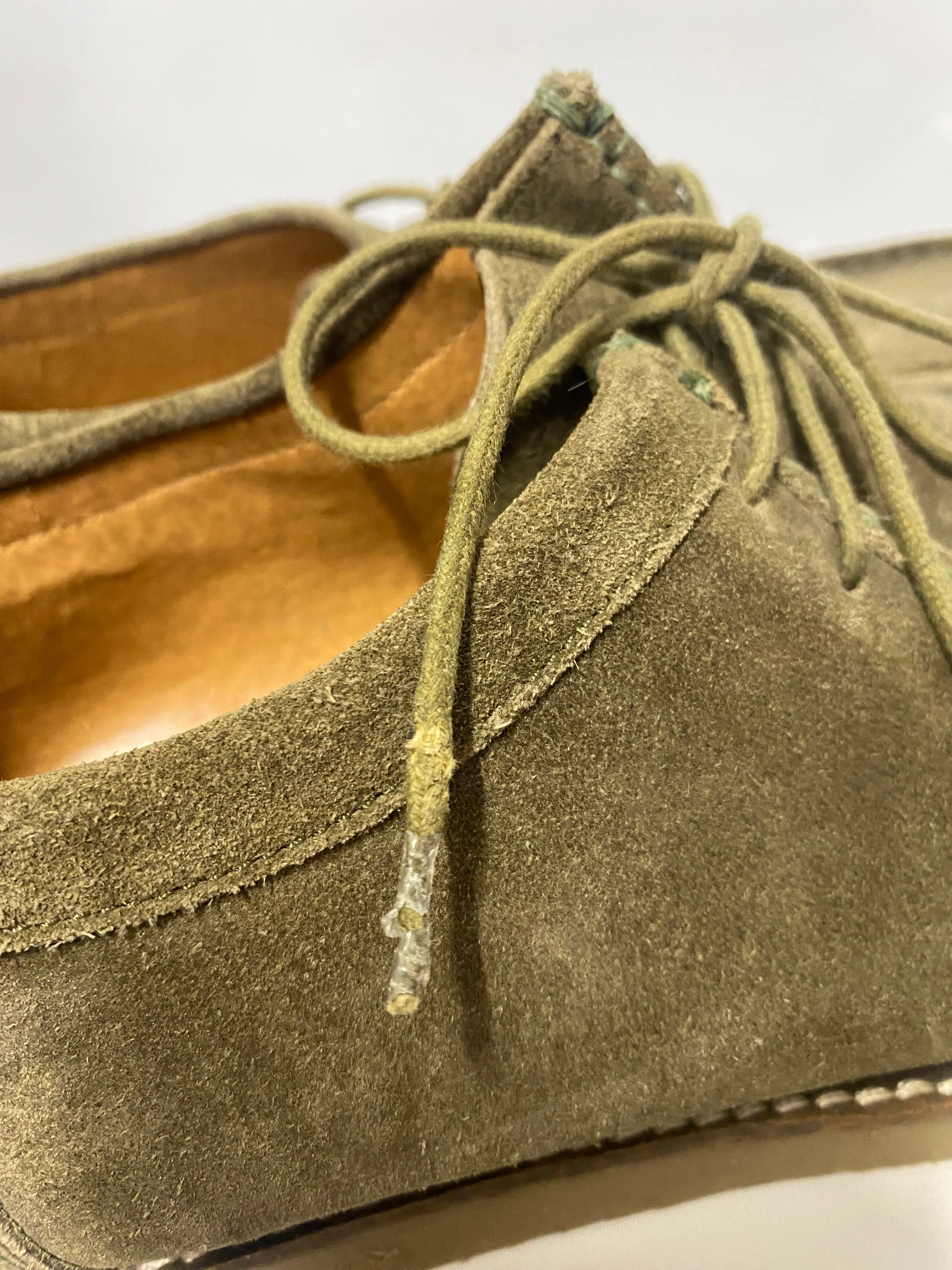 Topman Khaki Green Suede Wallabee Shoes 44/9
