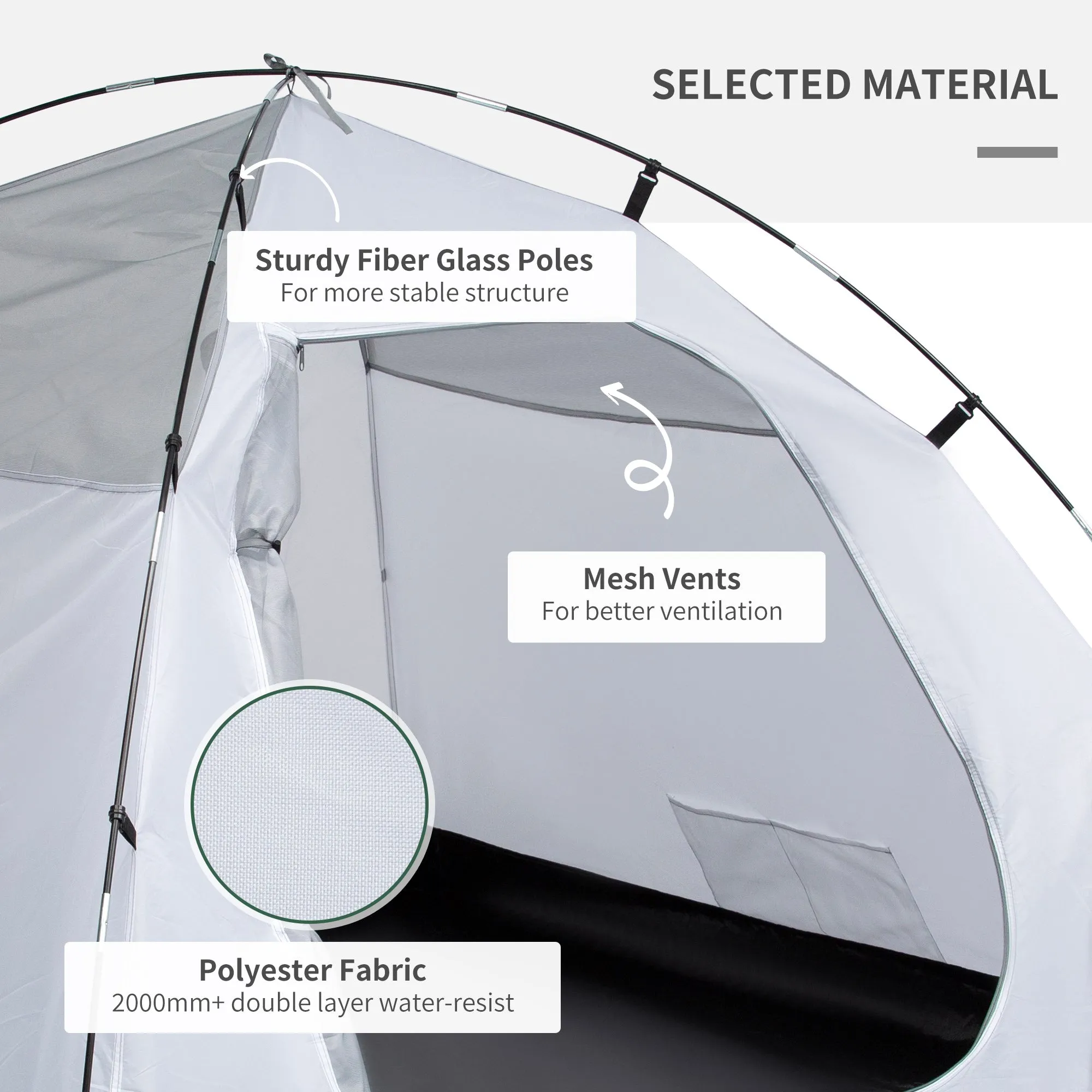 Two-Man Dome Tent, with Front Vestibule - Blue/Grey