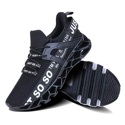 UMYOGO Mens Athletic Walking Blade Running Tennis Shoes Fashion Sneakers (10 M US, 1-Black)