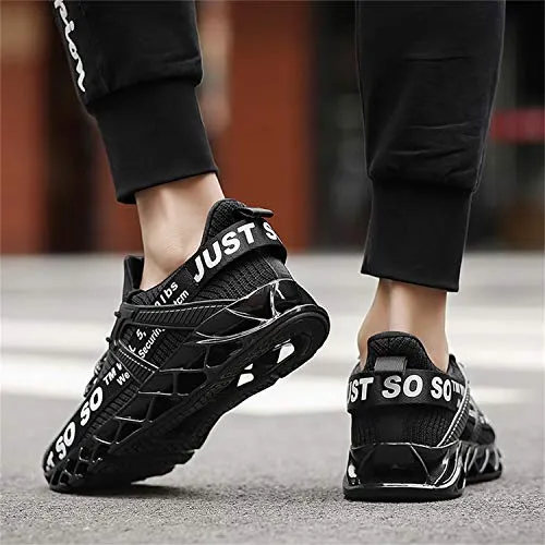 UMYOGO Mens Athletic Walking Blade Running Tennis Shoes Fashion Sneakers (10 M US, 1-Black)