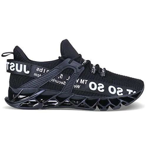 UMYOGO Mens Athletic Walking Blade Running Tennis Shoes Fashion Sneakers (10 M US, 1-Black)