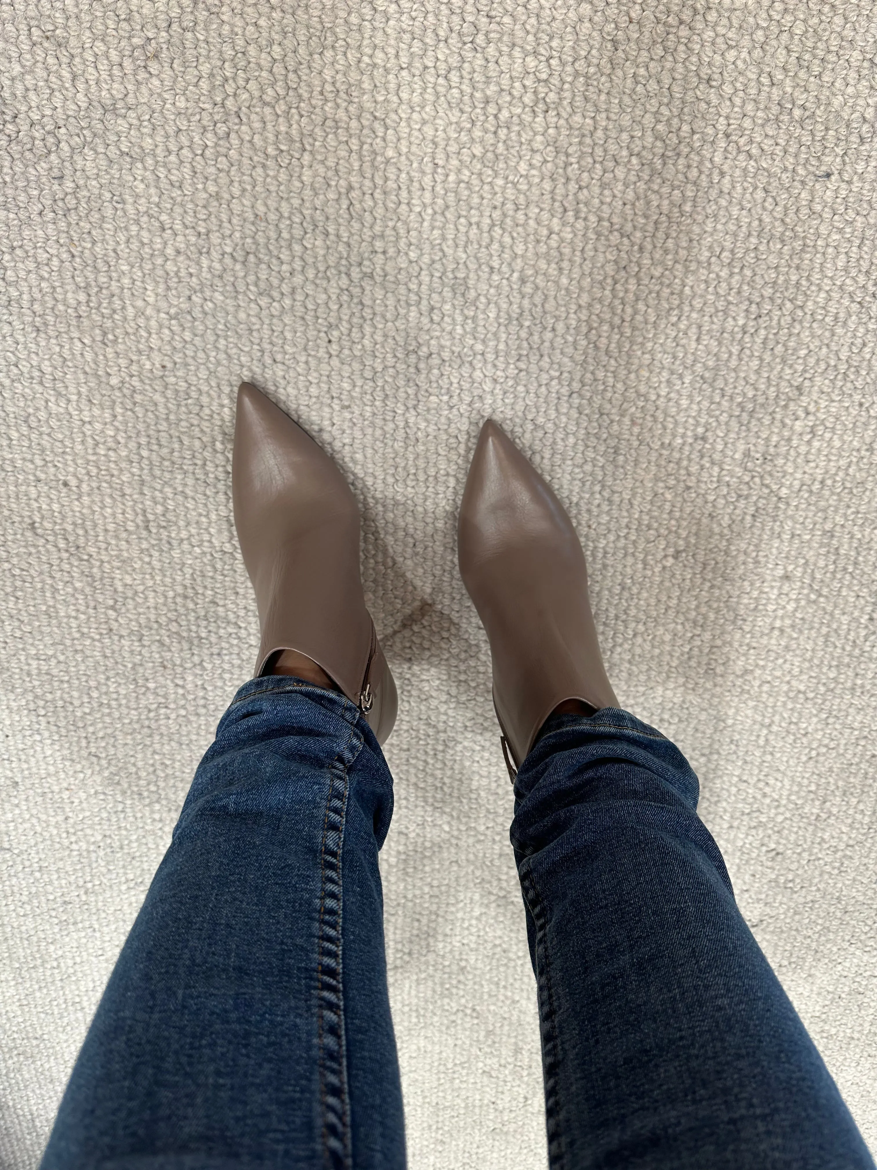 Vicenza Milena Heeled Ankle Boots Taupe
