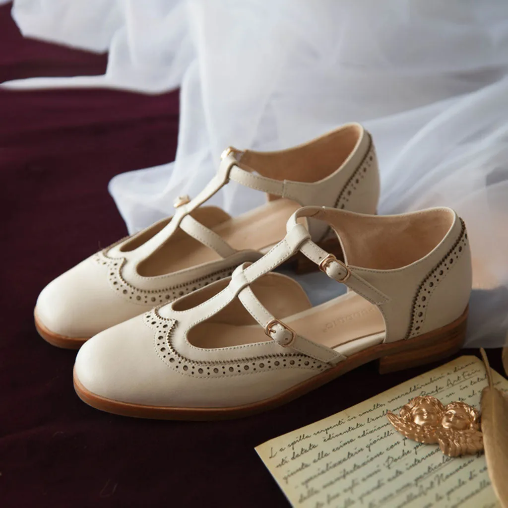 Vintage Brock T-strap Mary Jane Shoes