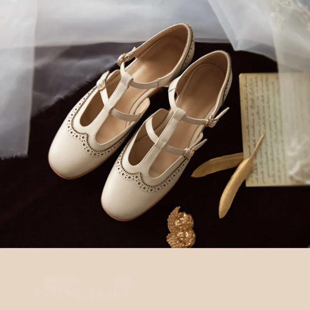 Vintage Brock T-strap Mary Jane Shoes