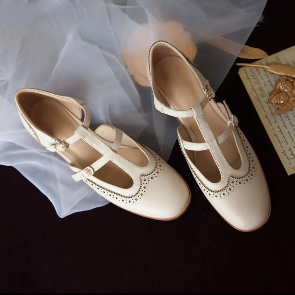 Vintage Brock T-strap Mary Jane Shoes