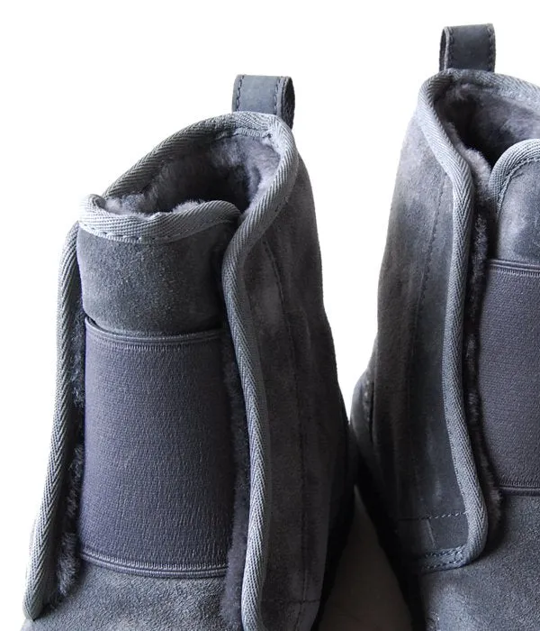 White Mountaineering/WM × UGG EMBROIDERED FRONT GORE BOOTS MENS (GRAY)
