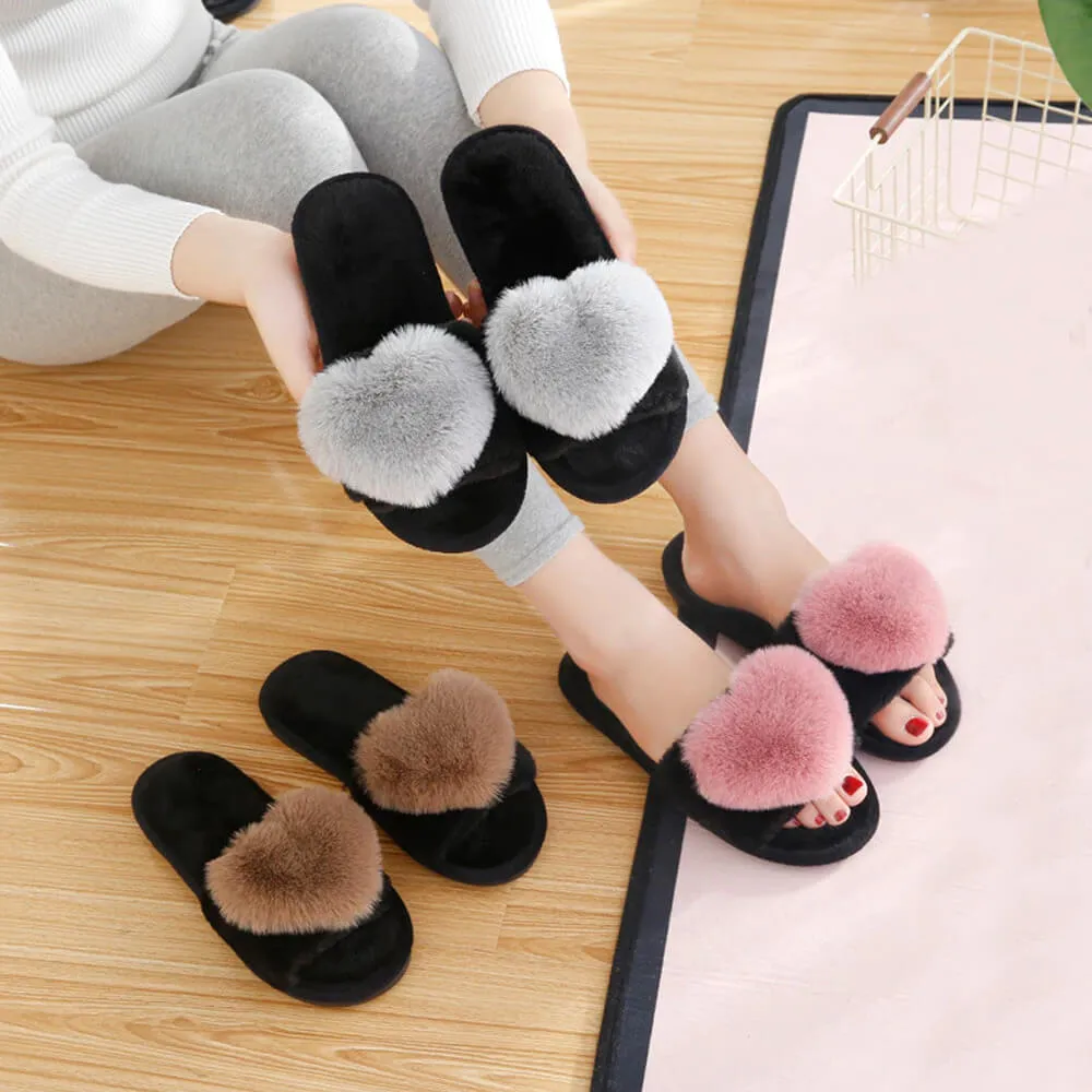 Women's Indoor & Outdoor Heart Slippers