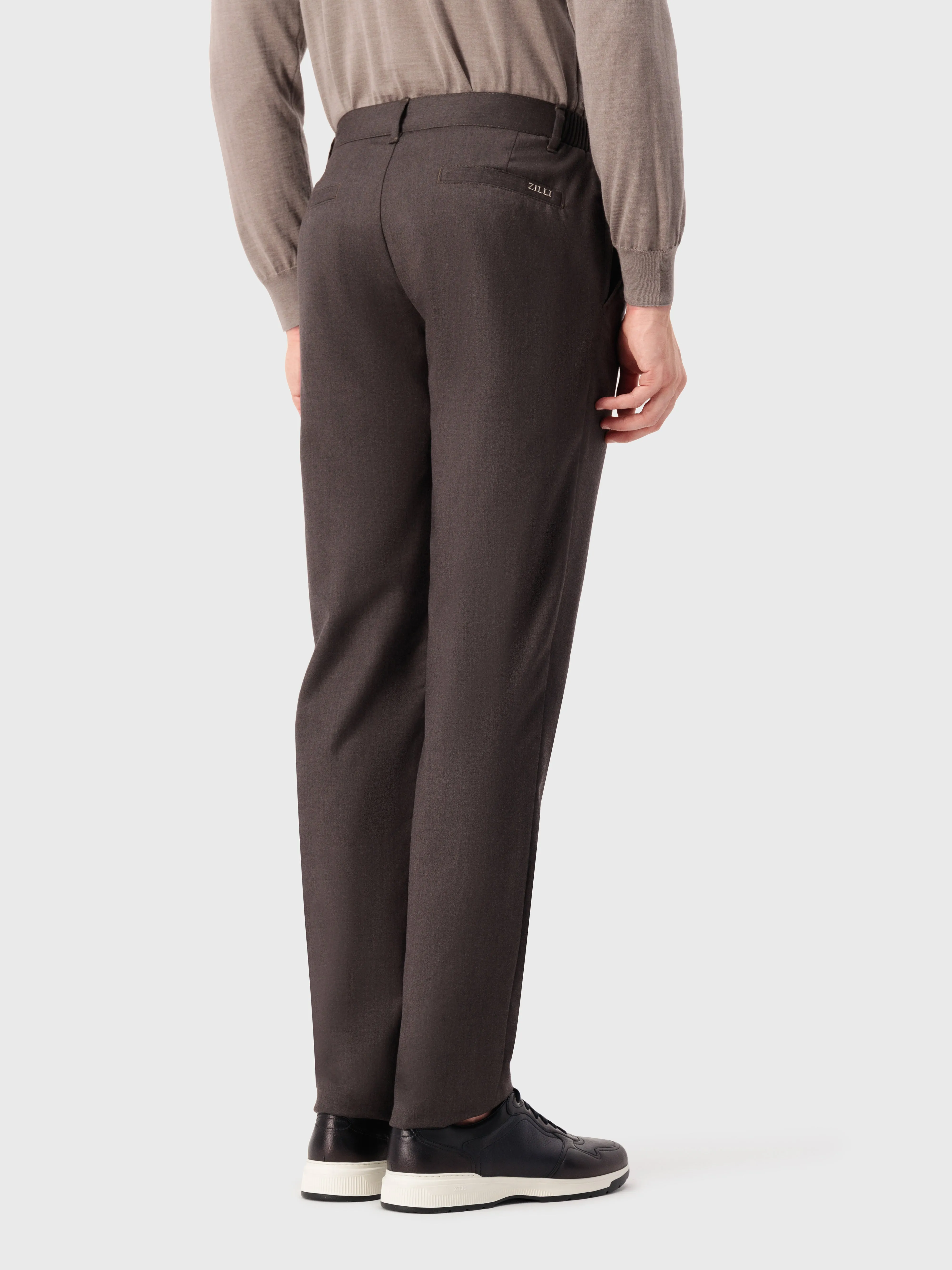 Wool Trousers Brown