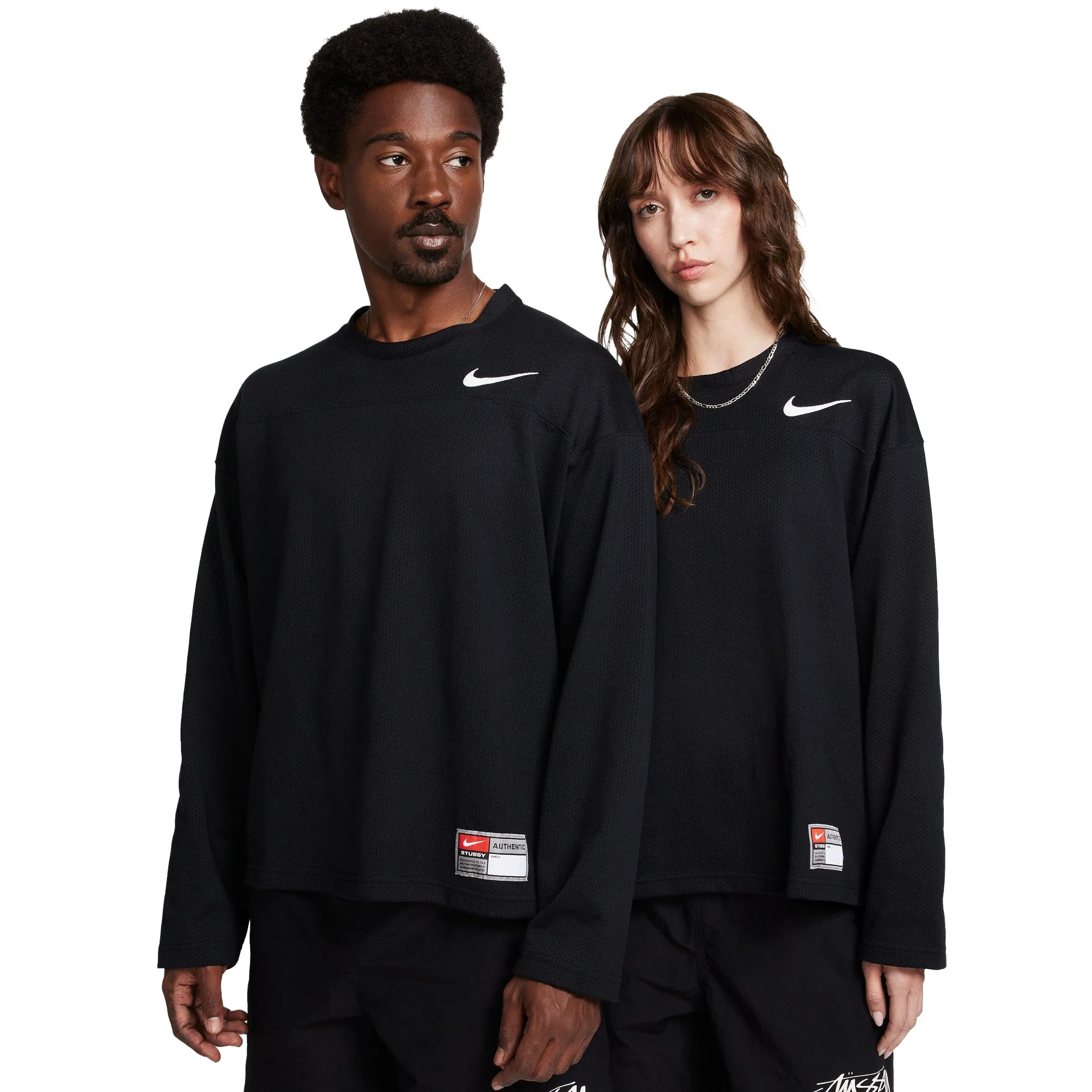 X STUSSY LONG SLEEVE MESH JERSEY